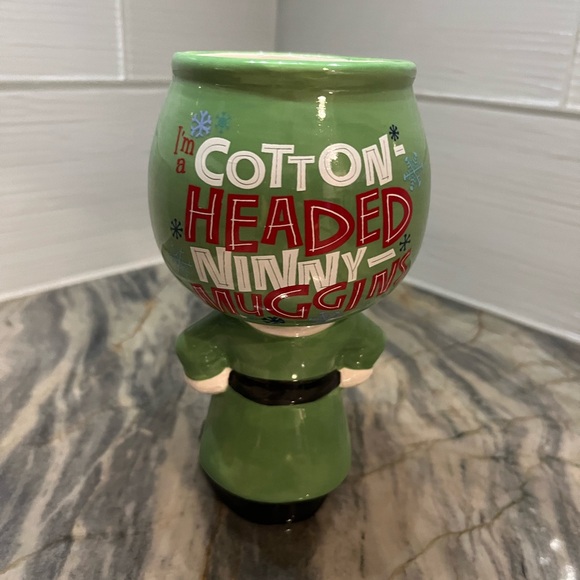 Movie Elf Buddy Badge Standing Molded Ceramic Goblet MWT - Picture 4 of 8